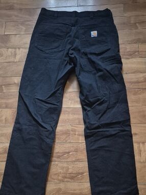 Carhartt Black Men's Cargo Work Pants with Back Pockets